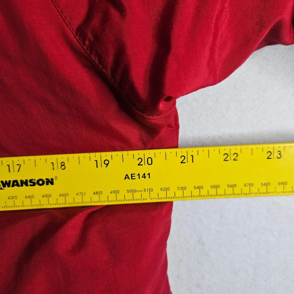 LL Bean Penobscot Parka Jacket Womens Small Red Goose Down Insulated Vintage USA